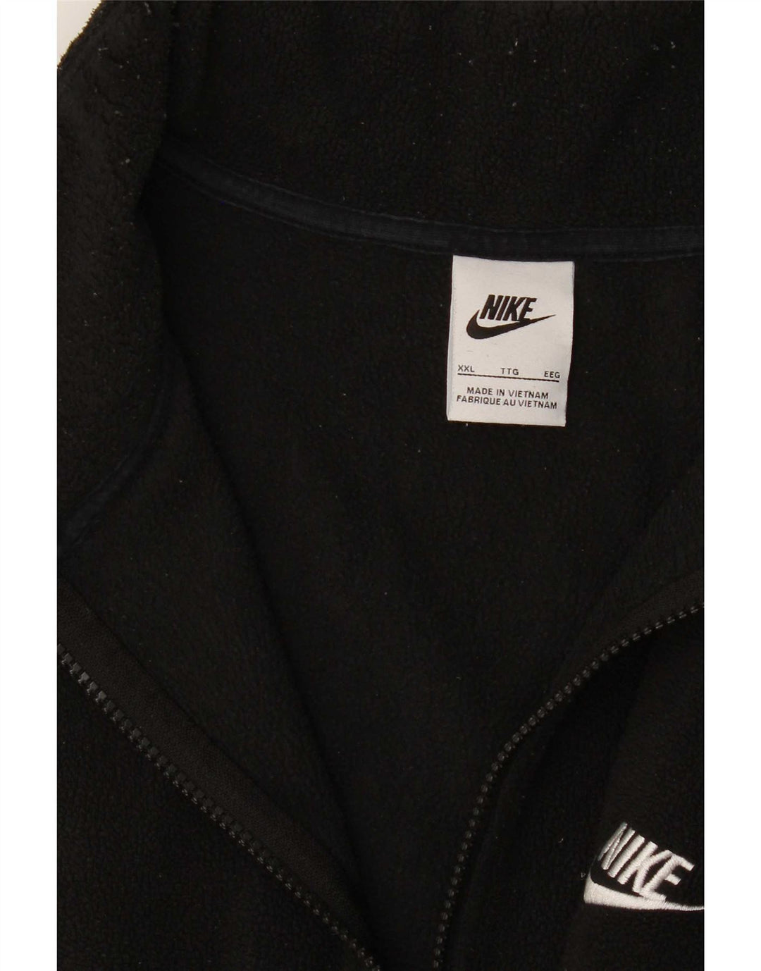 Nike Herren-Fleecepullover mit Reißverschluss, 2XL, Schwarz