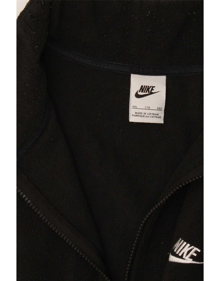 Nike Herren-Fleecepullover mit Reißverschluss, 2XL, Schwarz