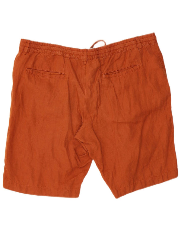Benetton Herre Chino Shorts IT 56 3XL W44 Brun hør
