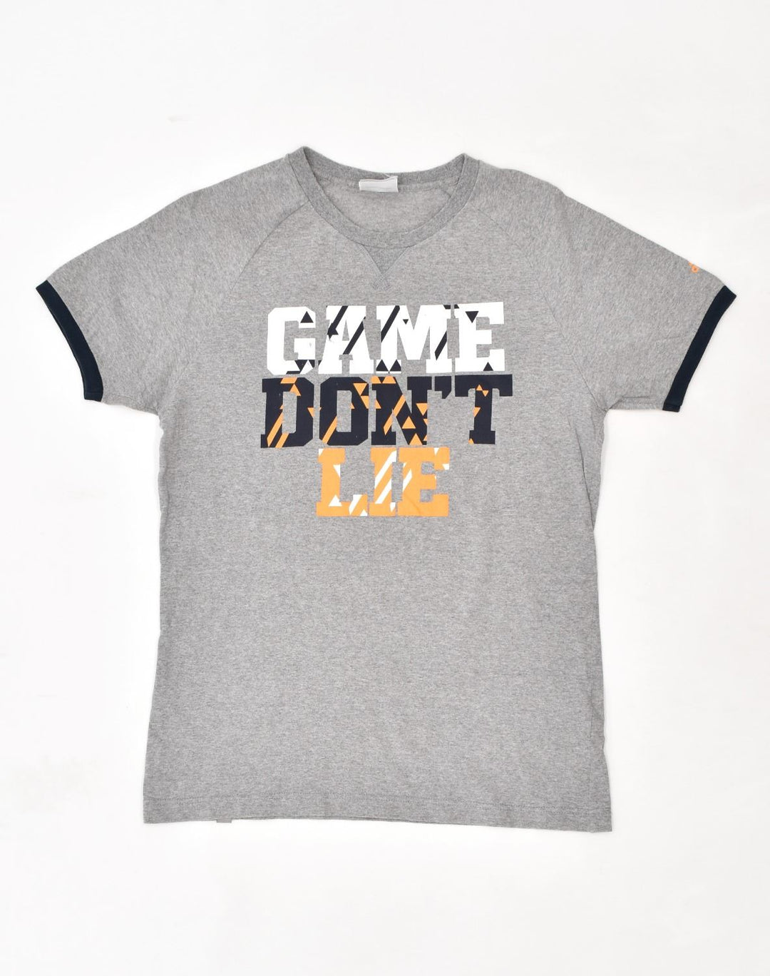ADIDAS Womens Graphic T-Shirt Top UK 14 Medium Grey Cotton | Vintage Adidas | Thrift | Second-Hand Adidas | Used Clothing | Messina Hembry 