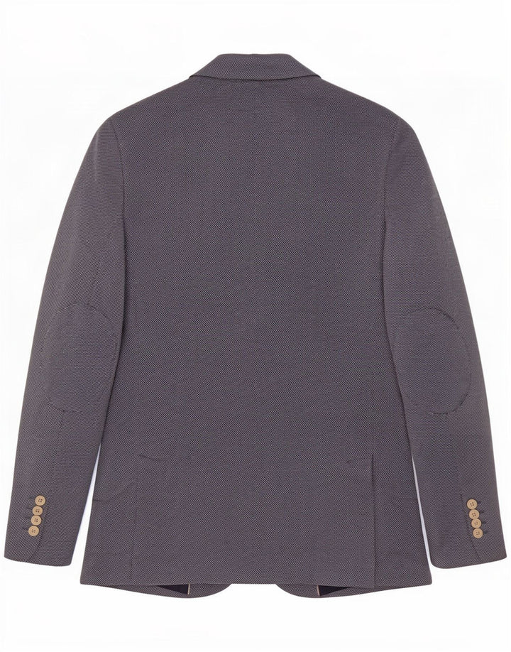 Zara Chaqueta Blazer De 2 Botones Para Hombre UK 40 Grande Algodón Azul