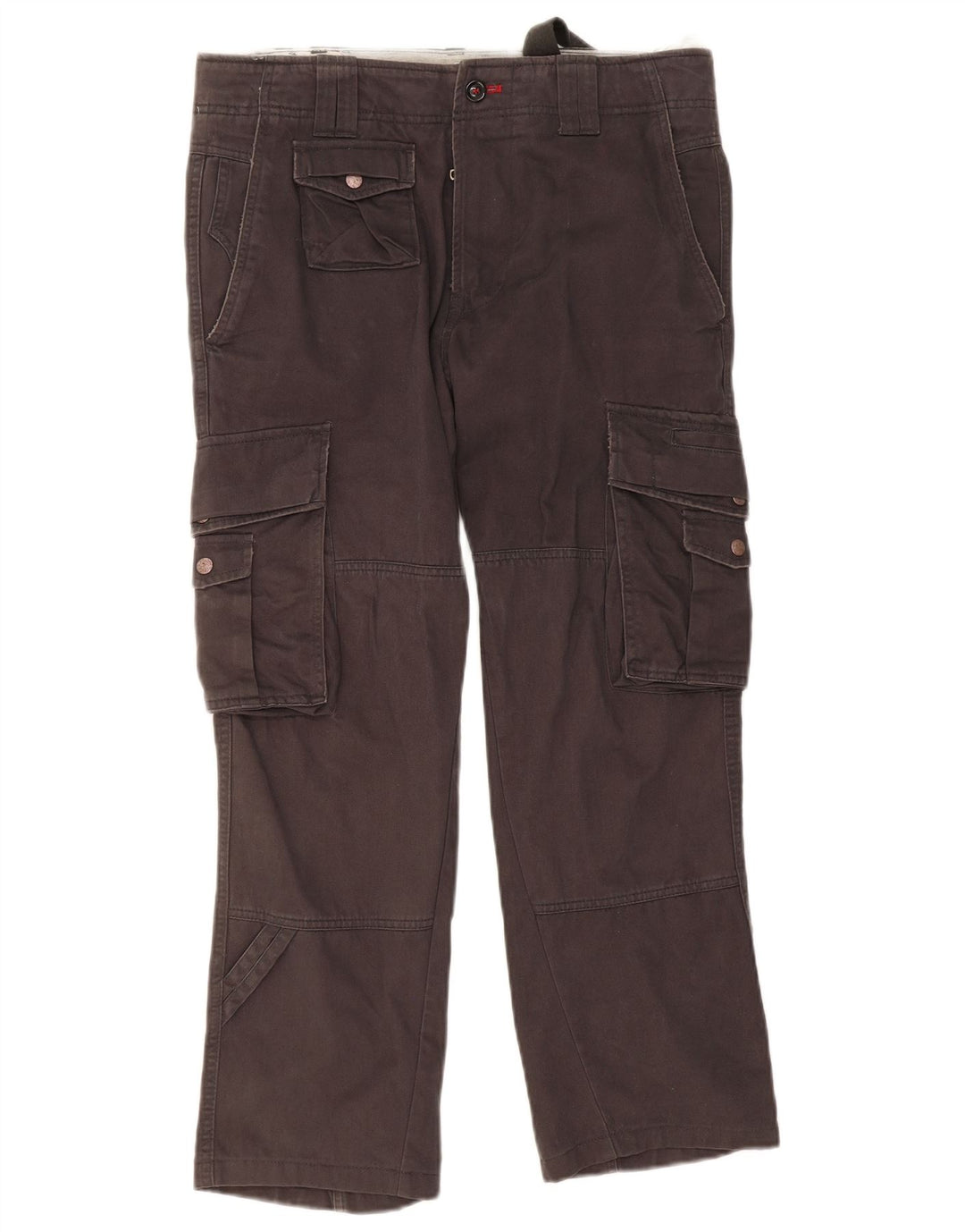 Calça cargo reta feminina DIESEL W31 L27 algodão cinza