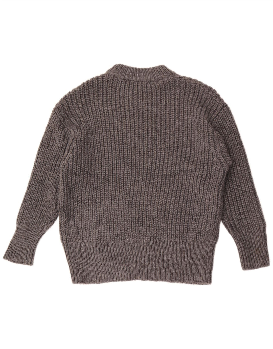 Zara Womens Oversized Boat Neck Jumper Sweater UK 10 Small Grey Polyester