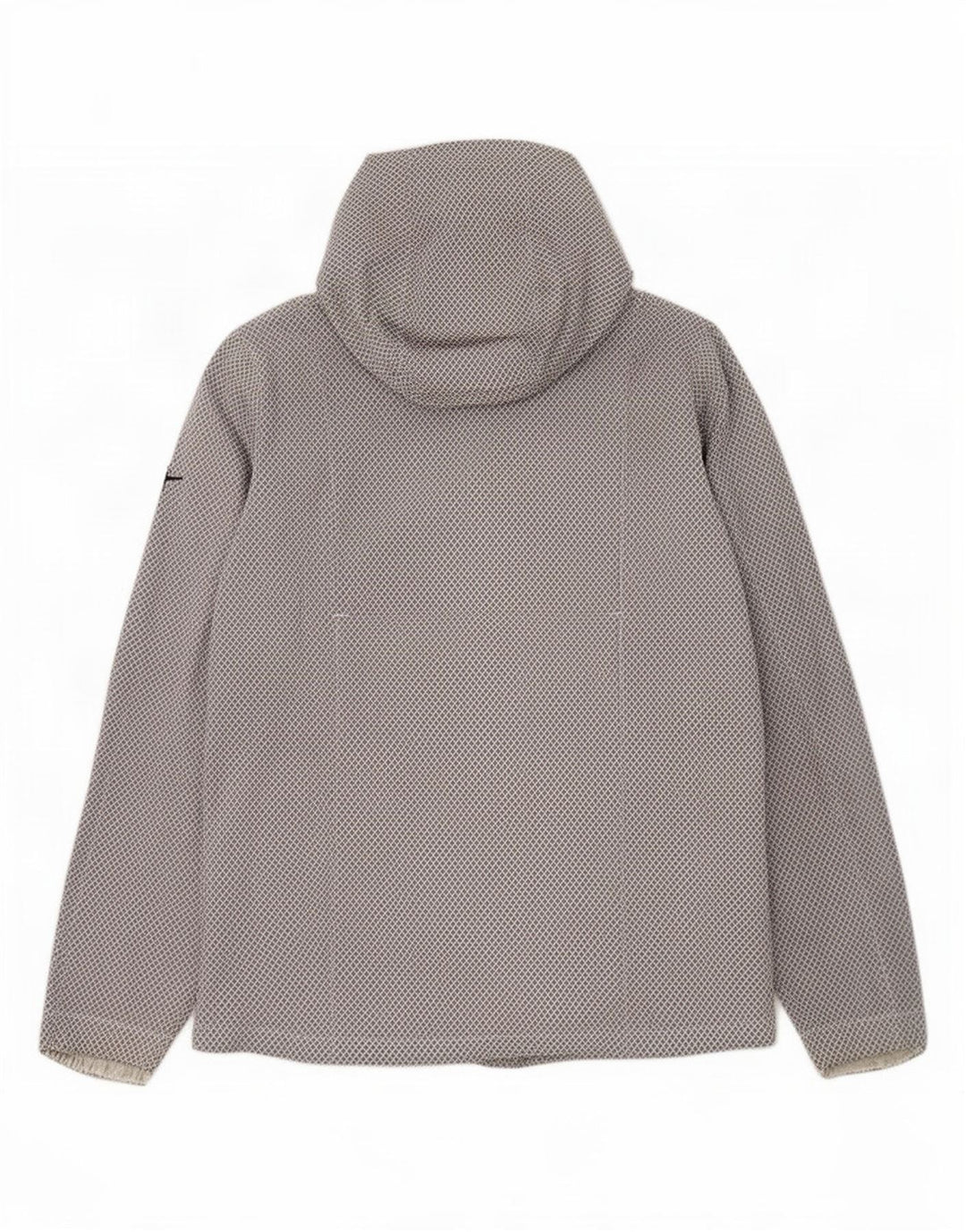 Nike Mens Hooded Rain Jacket UK 38 Medium Grey Geometric Nylon