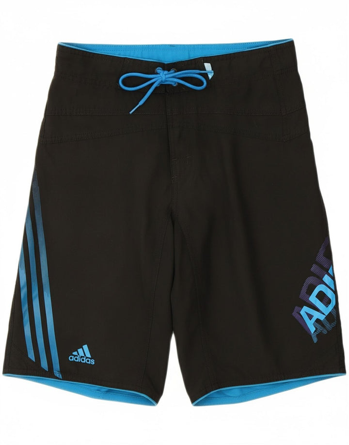 ADIDAS Mens Graphic Swimming Shorts XS  Black Vintage Adidas and Second-Hand Adidas from Messina Hembry 