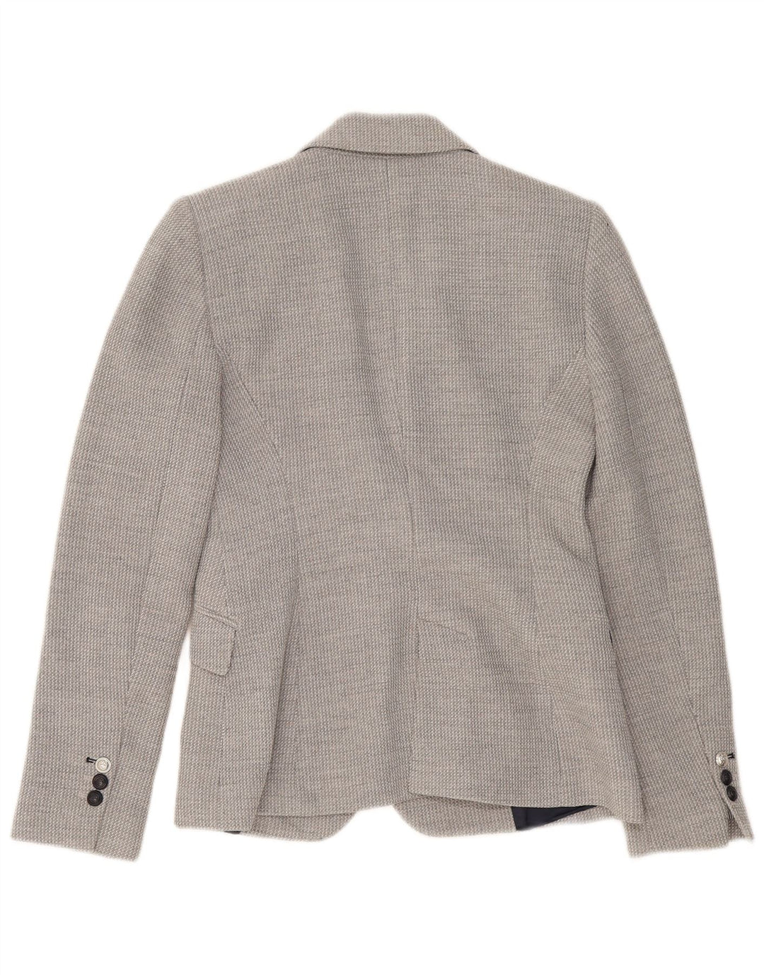 Zara Dame 2 Button Blazer Jacket UK 10 Small Grey Viscose