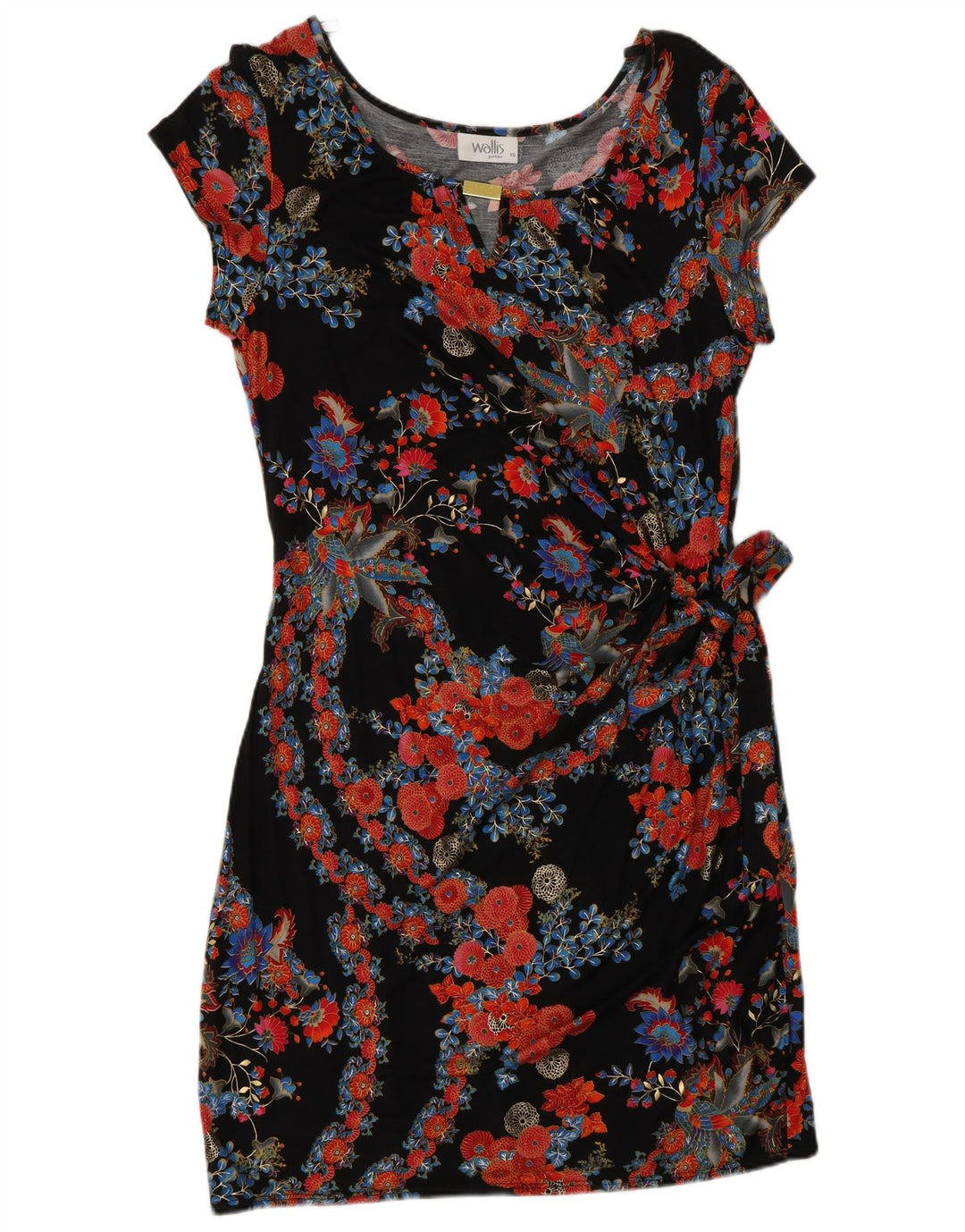 Wallis Womens Wrap Dress UK 16 Large Multicoloured Floral Viscose