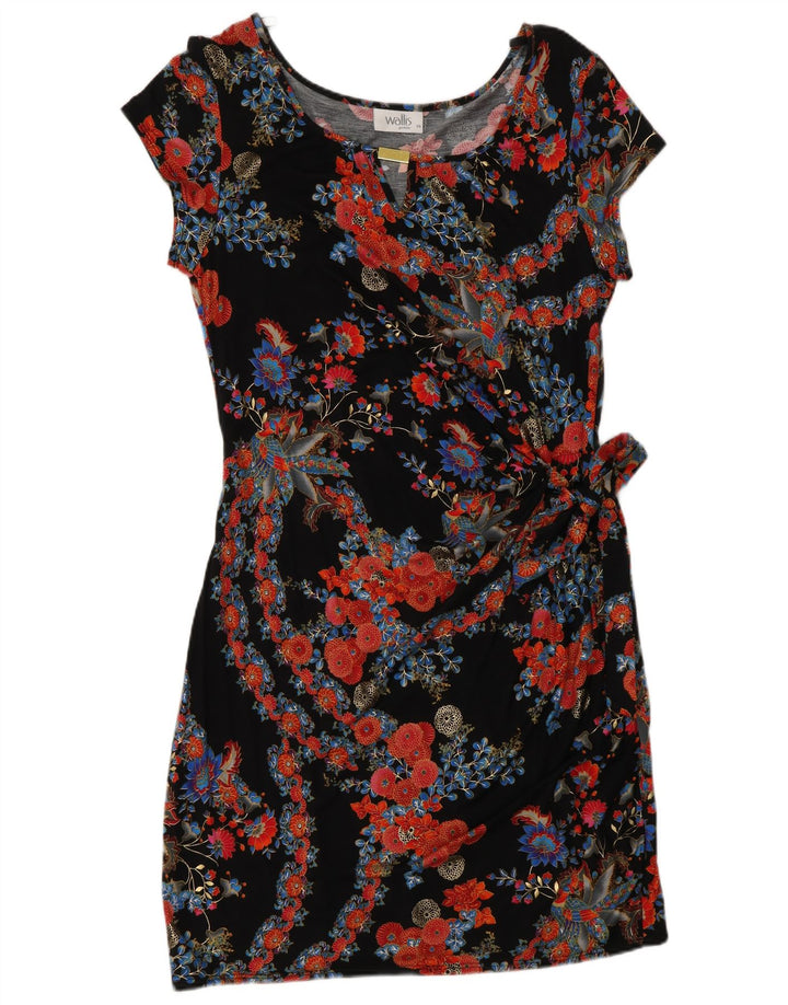 Wallis Womens Wrap Dress UK 16 Large Multicoloured Floral Viscose
