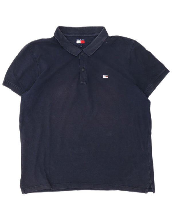 Polo da uomo Tommy Hilfiger XL in cotone blu navy
