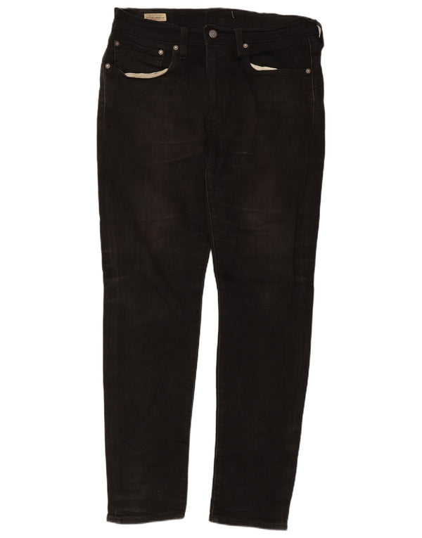 Levi's Mens 512 Slim Tapered Jeans W34 L32 Μαύρο βαμβακερό