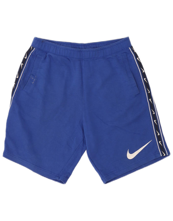 Pantaloncini sportivi Nike da uomo con grafica, grandi, in cotone color block blu