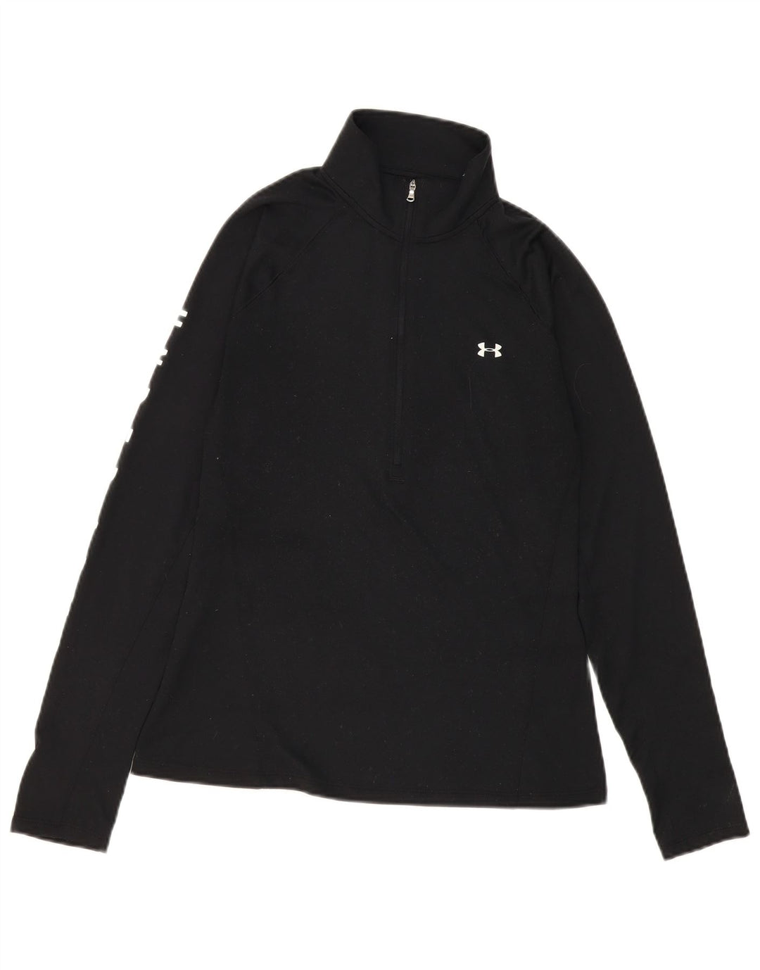 UNDER ARMOUR Mens Heat Gear Graphic Pullover Tracksuit Top Medium Black