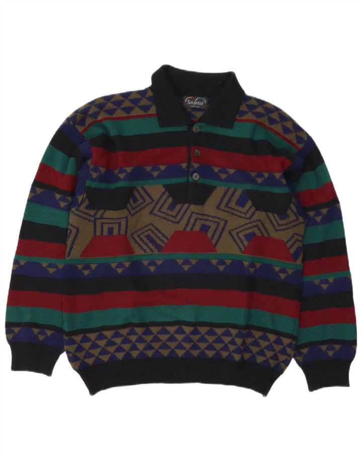 Maglione da uomo con collo alto Suspense IT 48 Medio multicolore geometrico