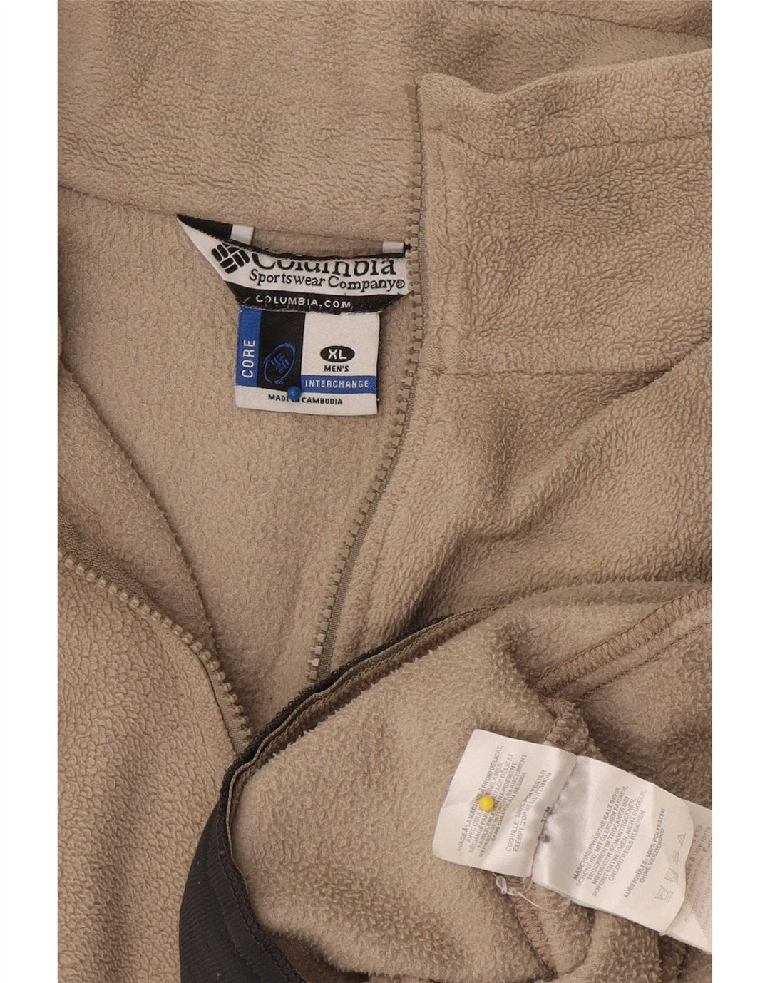 Columbia Herre Fleecejakke UK 42 XL Beige Polyester