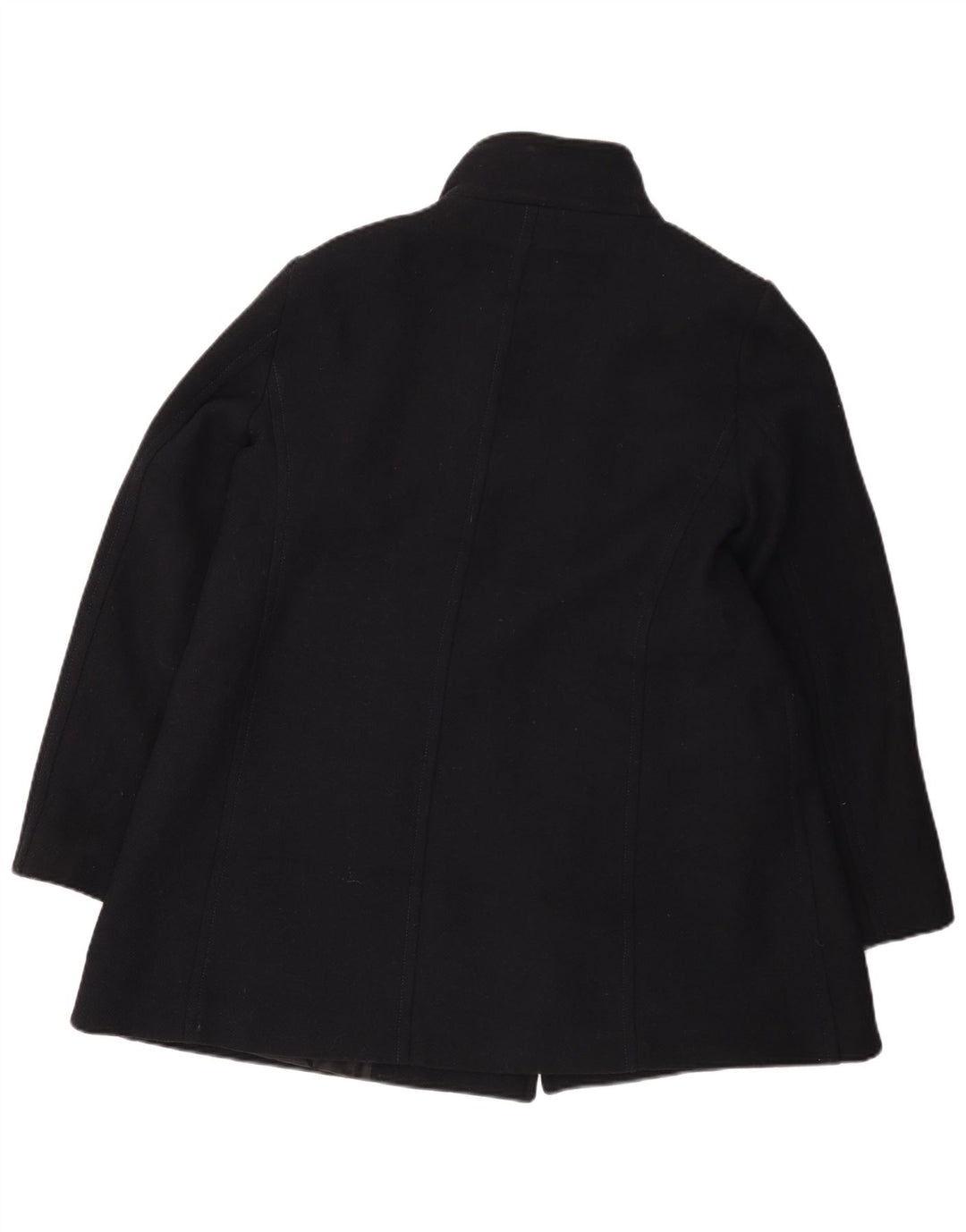 Zara Womens Pea Coat UK 18 XL Navy Blue Wool