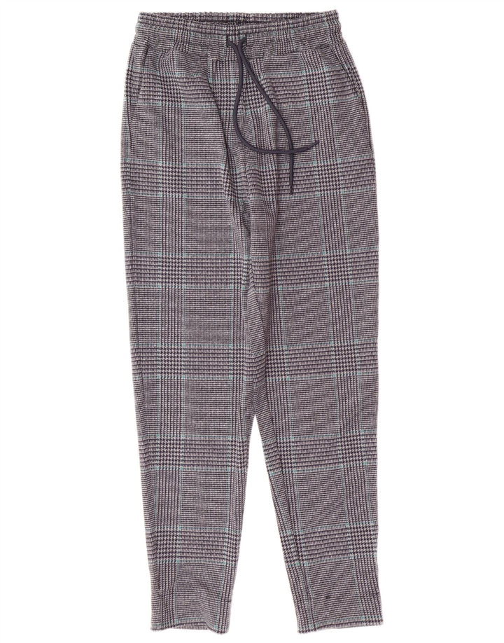 MARKS & SPENCER Træningsdragtsbukser til kvinder UK 8 Small Grey Houndstooth