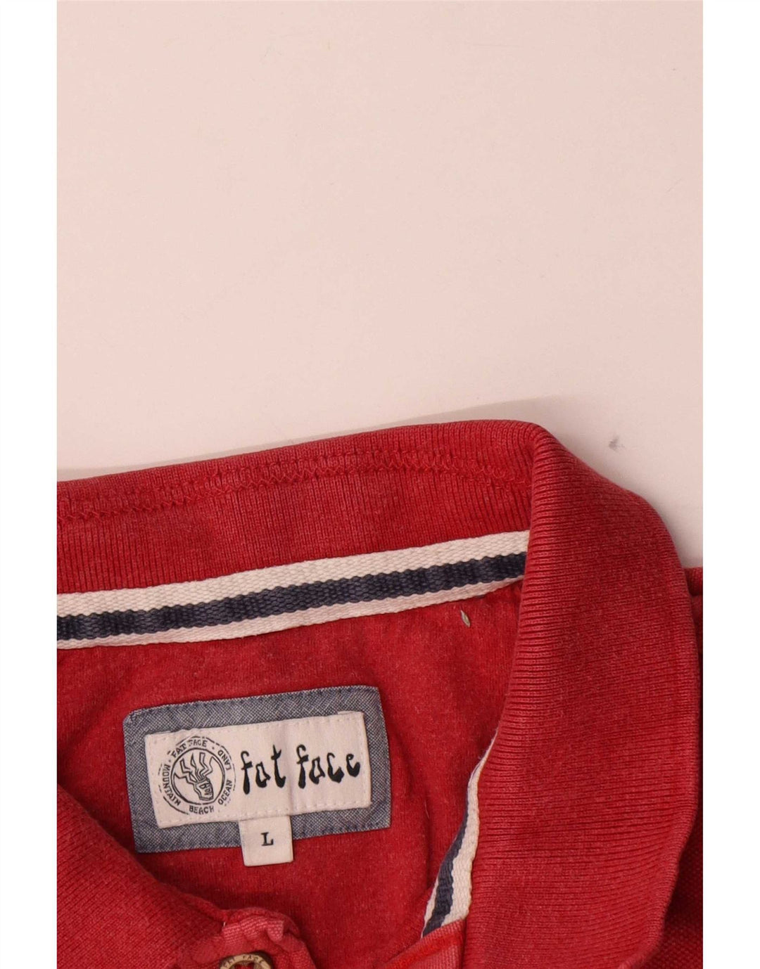 Fat Face Polo Homme Grand Rouge Coton