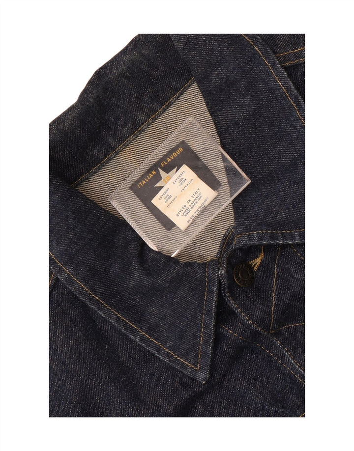Indian Rags Herre denimjakke UK 38 Medium Navyblå Bomuld