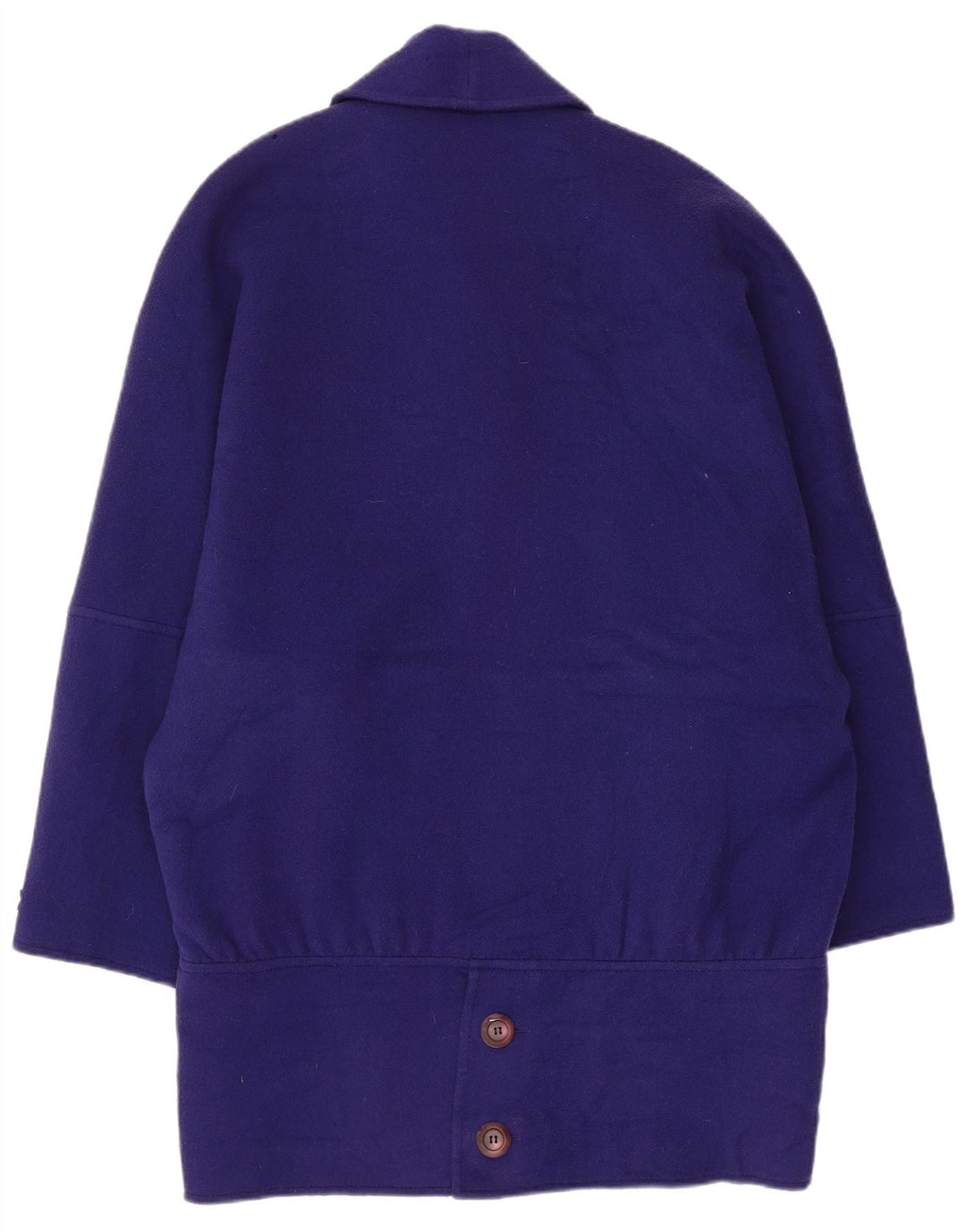 Vintage Womens Oversized Double Breasted Coat IT 42 Medium Purple Wool