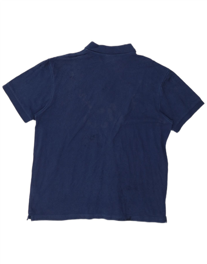 MARLBORO CLASSICS Mens Polo Shirt 2XL Navy Blue Cotton