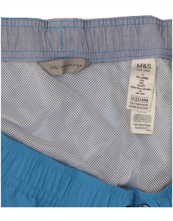 Marks & Spencer Badeshorts til mænd 2XL blå polyester