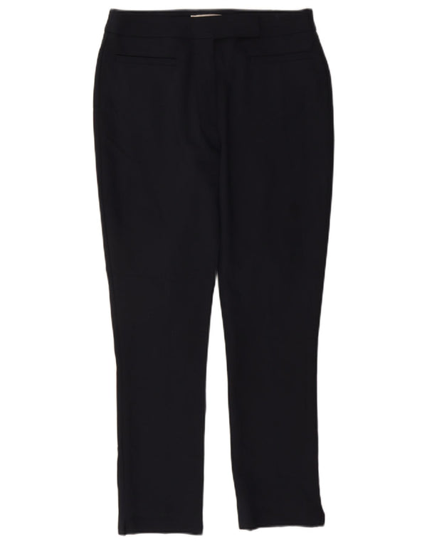 Pantaloni de costum Hobbs pentru femei slim UK 10 mic bumbac bleumarin