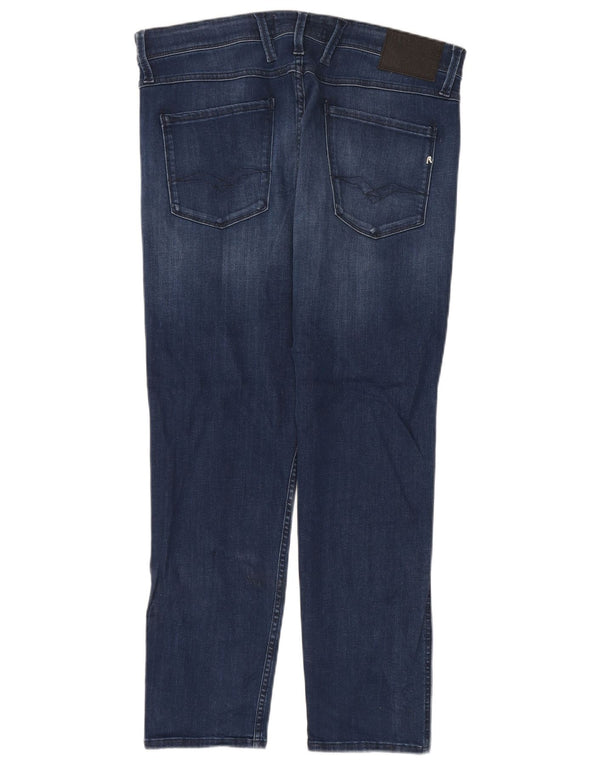 Replay Mens Anbass Slim Jeans W34 L30 kék pamut