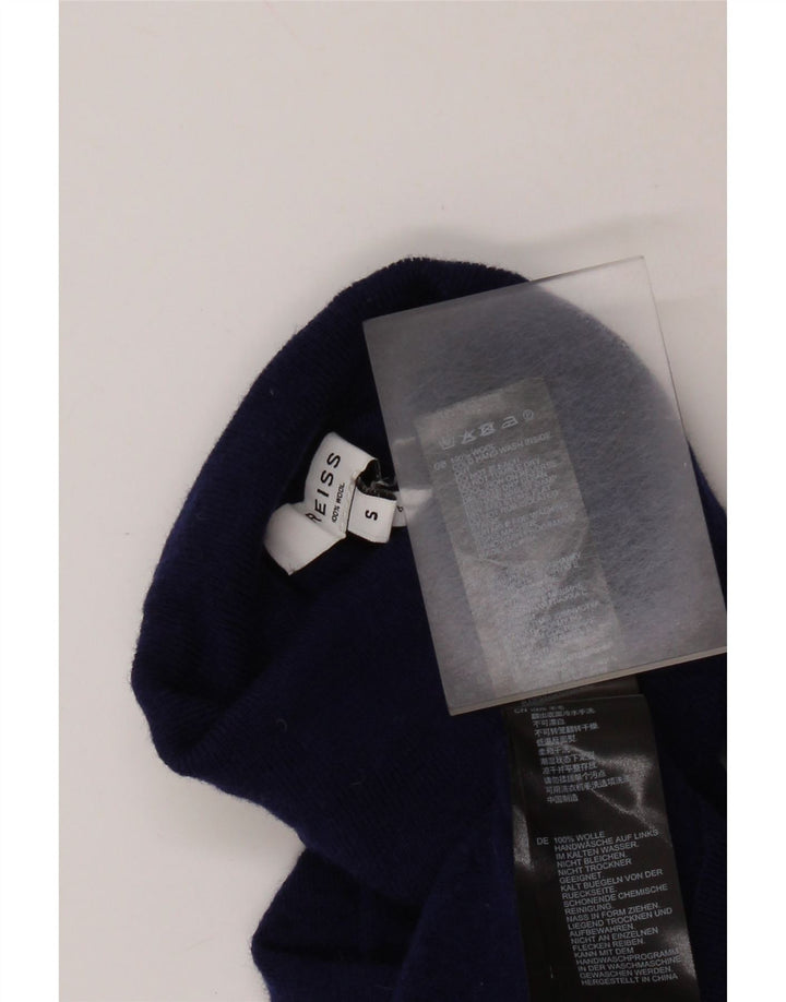 REISS Womens Roll Neck Jumper Sweater UK 8 Small Navy Blue Wool