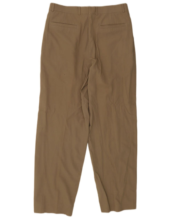 Pantaloni chino con pegging da uomo Hugo Boss EU 50 Large W34 L30 Beige Lana vergine