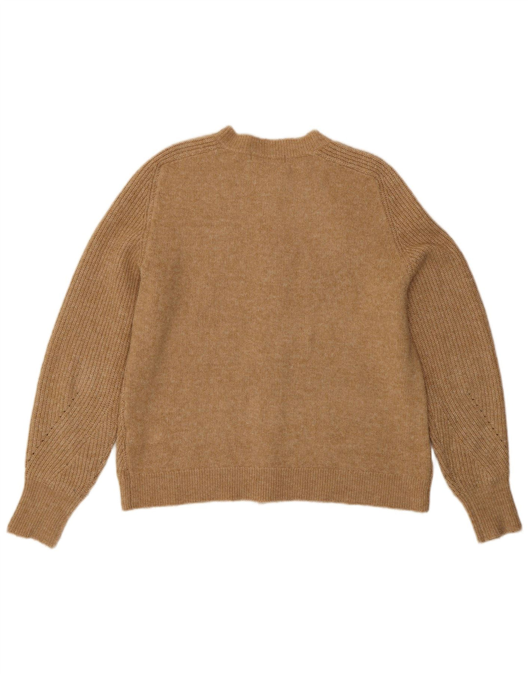 Marks & Spencer Womens Cardigan Sweater UK 14 Medium Brown Acrylic