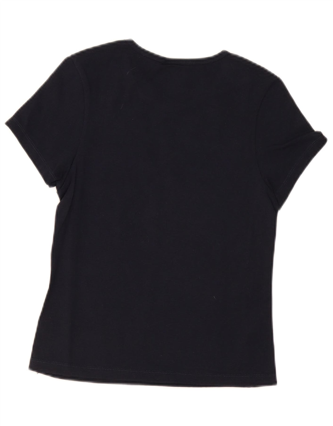 Champion Womens T-Shirt Top UK 12 Medium Navy Blue Cotton