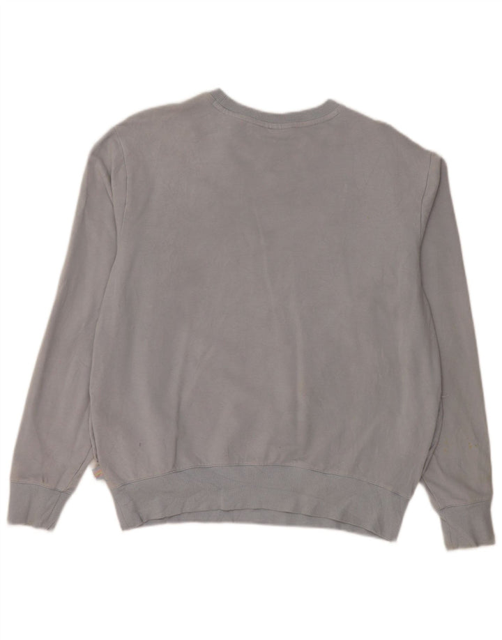 FILA Womens Sweatshirt Jumper UK 14 Medium Blue Cotton