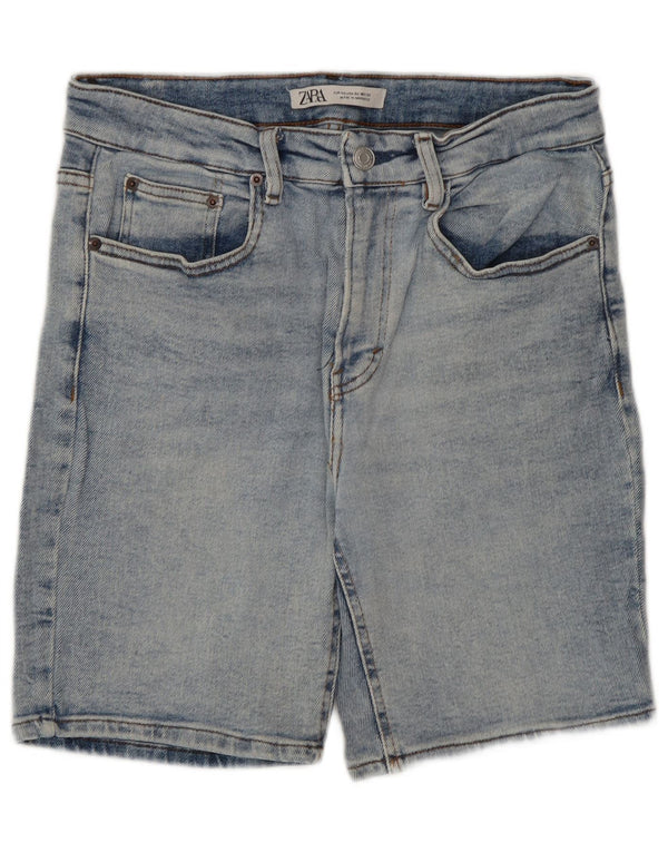 Zara Short en jean pour homme EU 42 Large W32 Bleu Coton