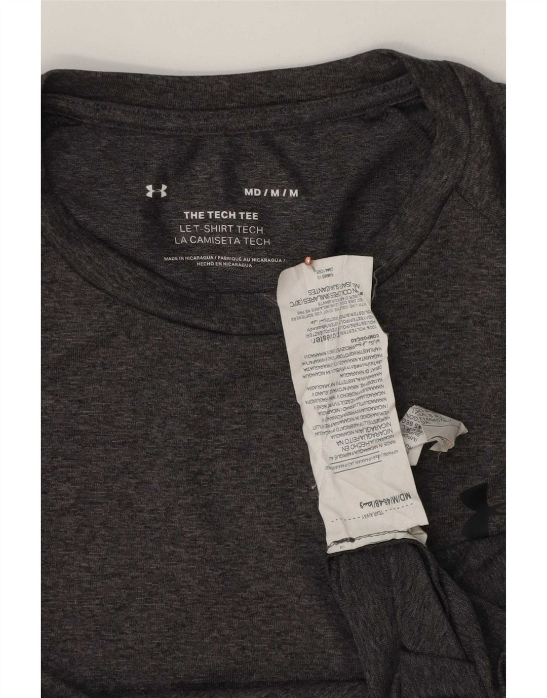 Tricou Under Armour pentru bărbați Top Medium Gri Flecked Poliester