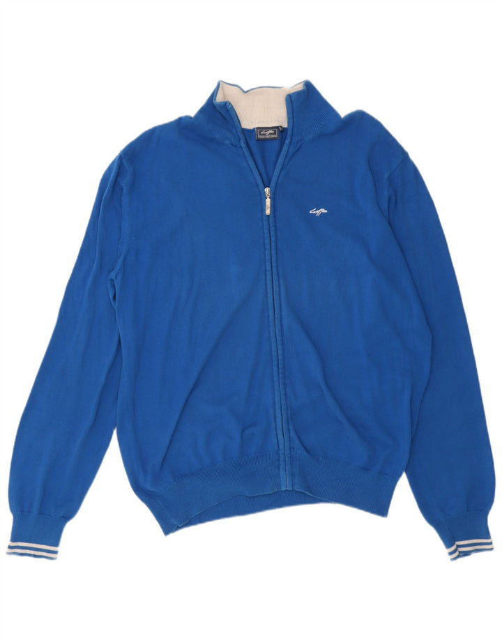 Lotto Mens Cardigan Sweater 2XL Blue Cotton