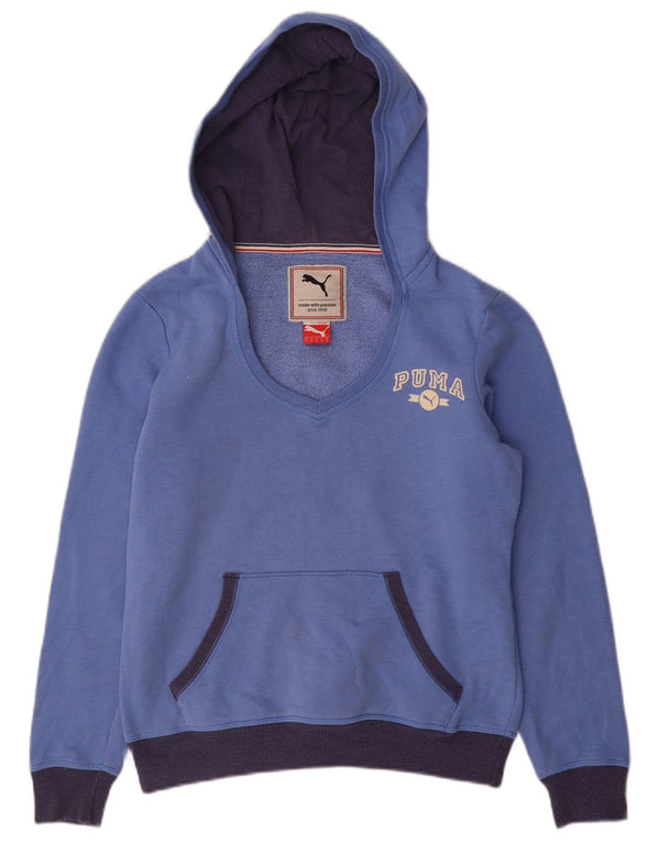 Puma Dame Hættetrøje Jumper UK 10 Small Blue Colourblock