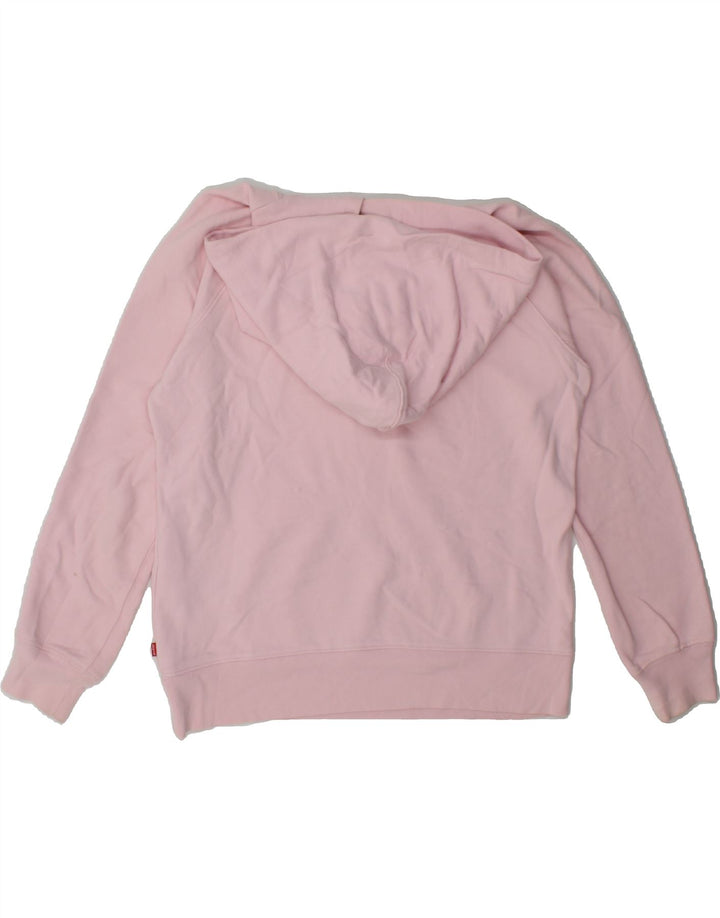 LEVI'S Womens Oversized Hoodie Jumper UK 6 XS Pink Cotton Vintage Levi's and Second-Hand Levi's from Messina Hembry 