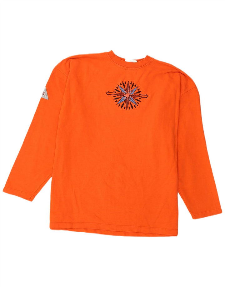 Chiemsee Mens Graphic Top Long Sleeve 2XL Orange Cotton