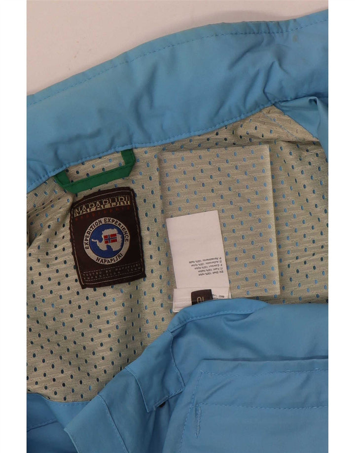 Napapijri Boys Geographic regnjakke 9-10 år blå nylon