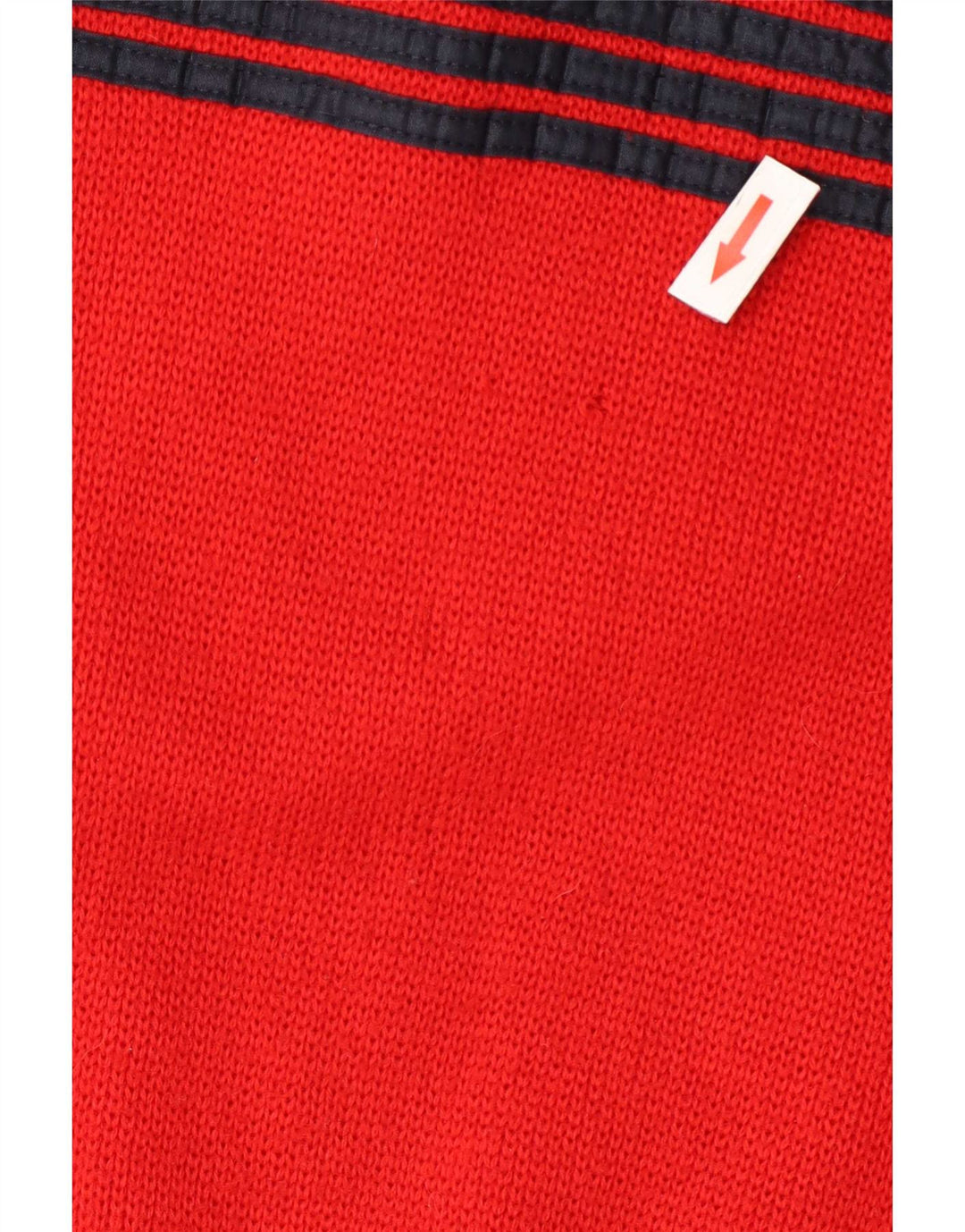 Vintage Mens Button Neck Jumper Sweater IT 48 Medium Red Colourblock