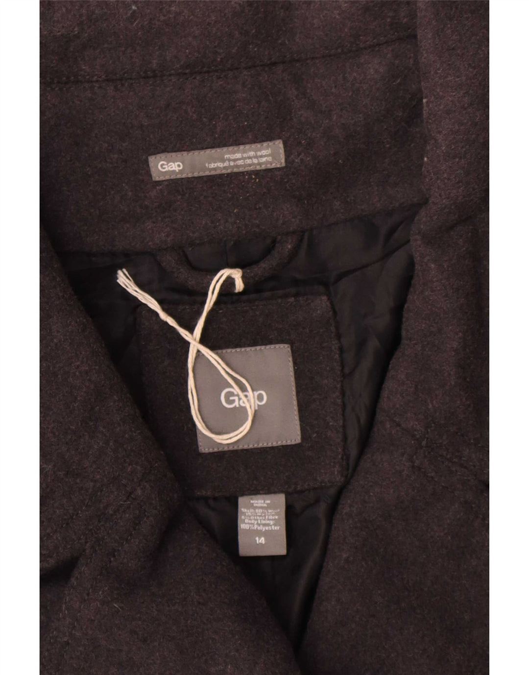 Caban da donna Gap US 14 XL in lana grigia
