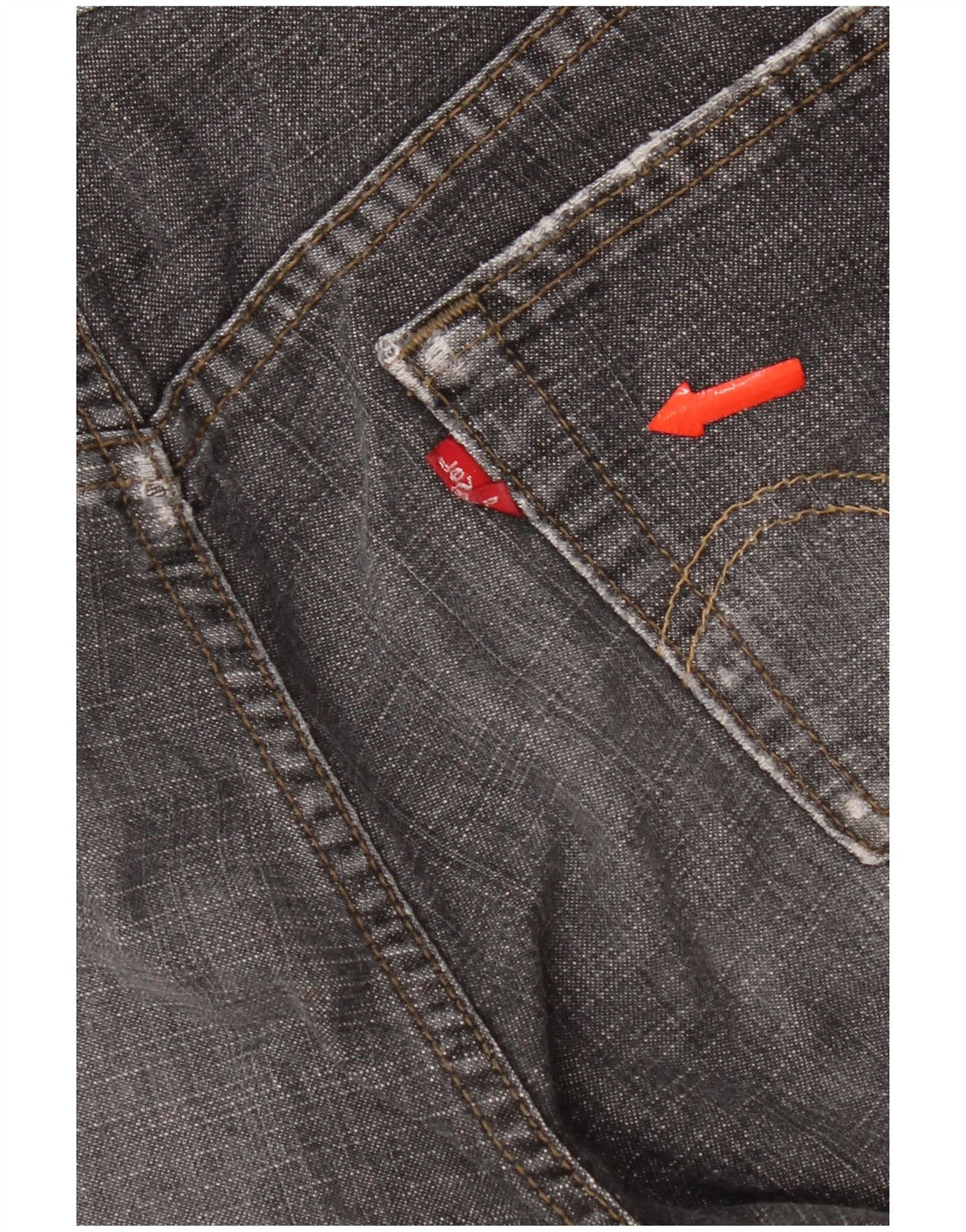 Levi's Donna 505 Jeans dritti effetto consumato US 6 Medio W30 L32 Grigio