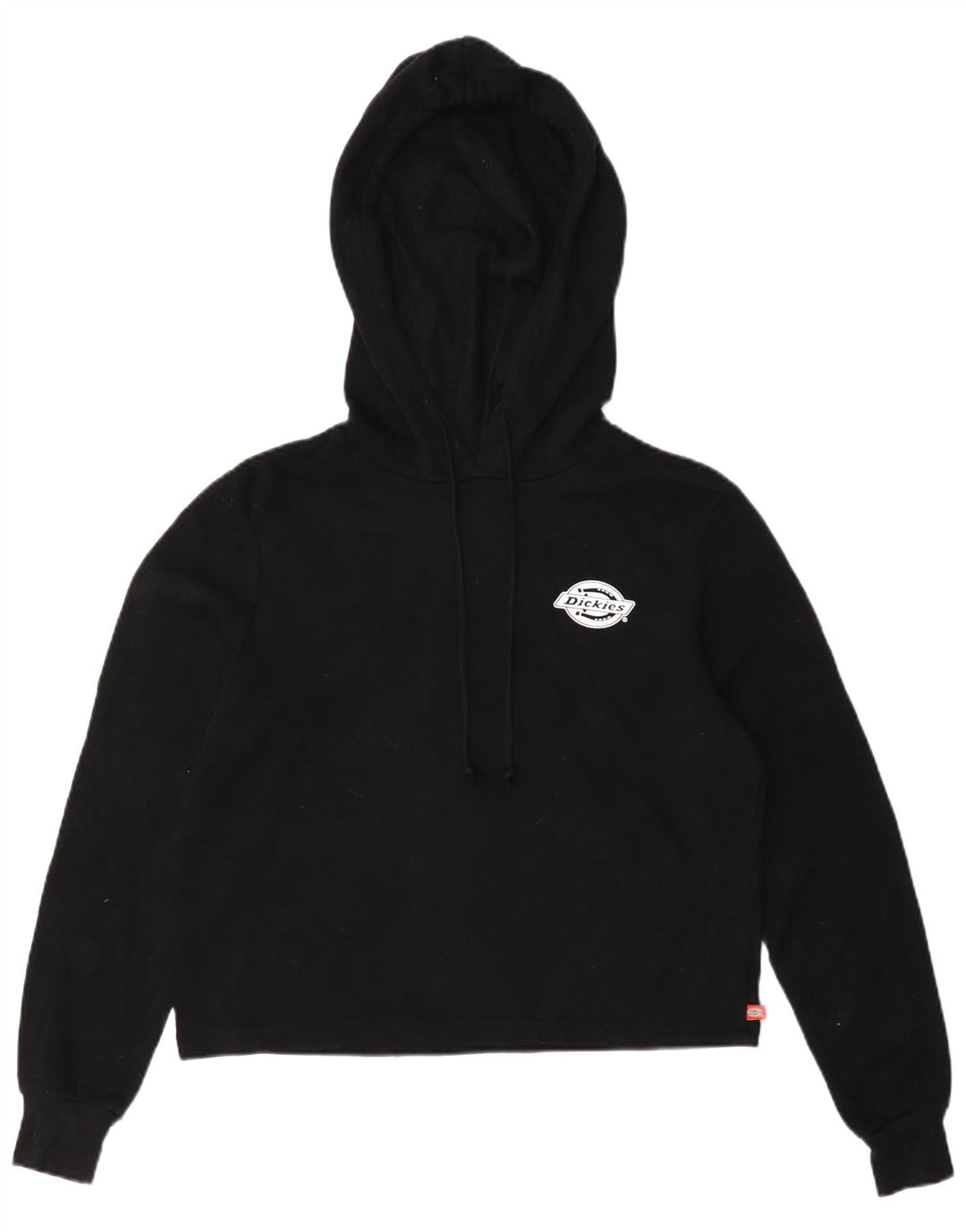Dickies Womens Crop Oversized Hoodie Pullover UK 10 Small Schwarz Polyester