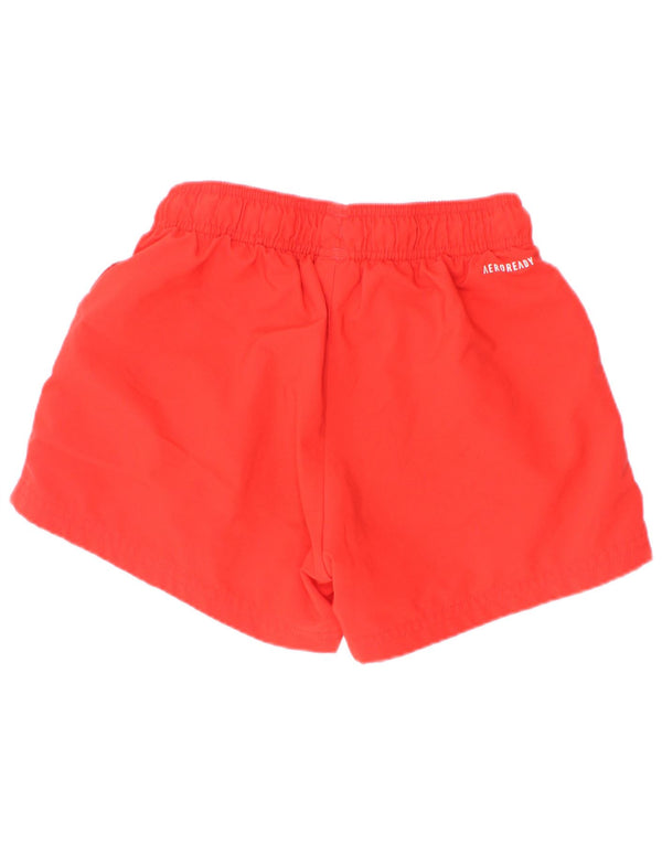 Pantaloncini sportivi Adidas da ragazzo 9-10 anni in poliestere rosso