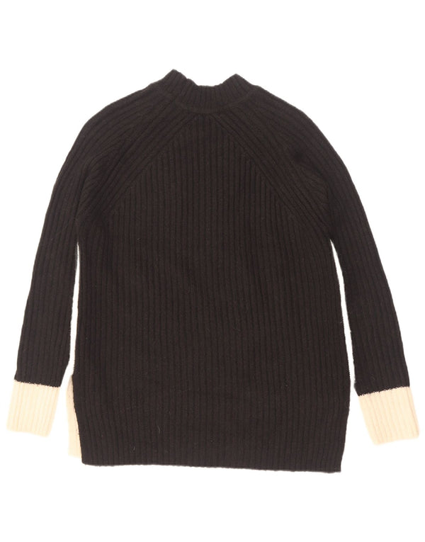 Maglione maglione a collo alto da donna Marks & Spencer UK 10 piccolo nero