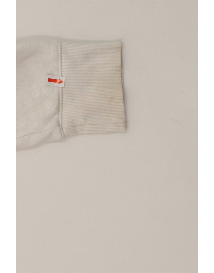 CHAMPION Womens Graphic Hoodie Jumper UK 14 Medium White Vintage Champion and Second-Hand Champion from Messina Hembry 