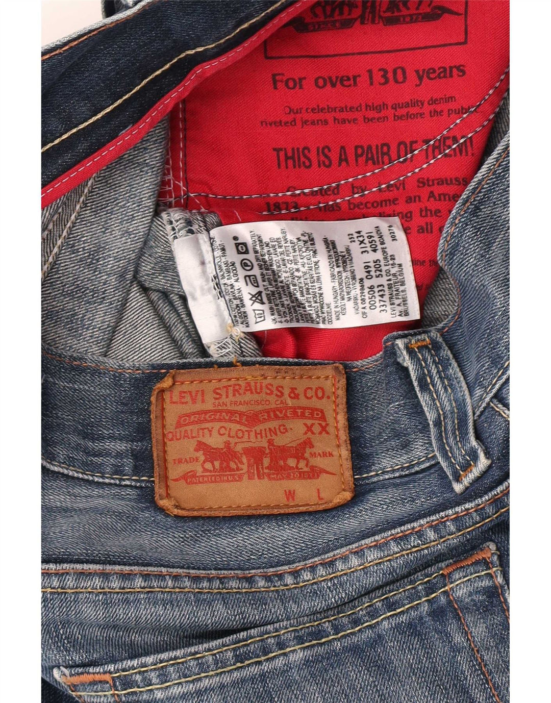 Levi's Mens 506 Denim Shorts W31 Medium Blue Cotton