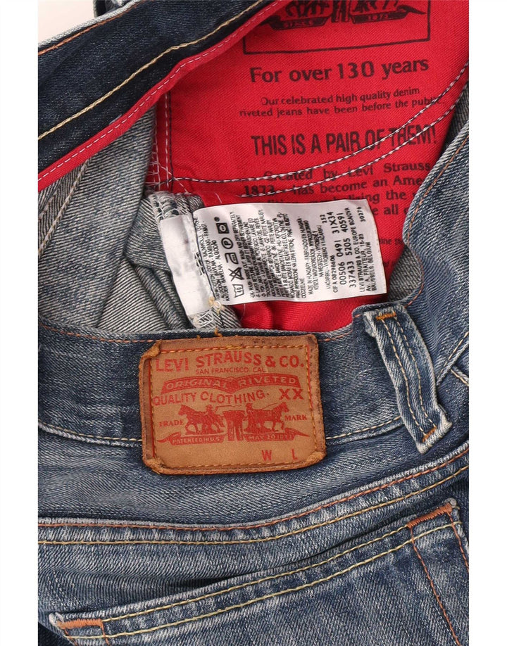 Levi's Mens 506 Denim Shorts W31 Medium Blue Cotton