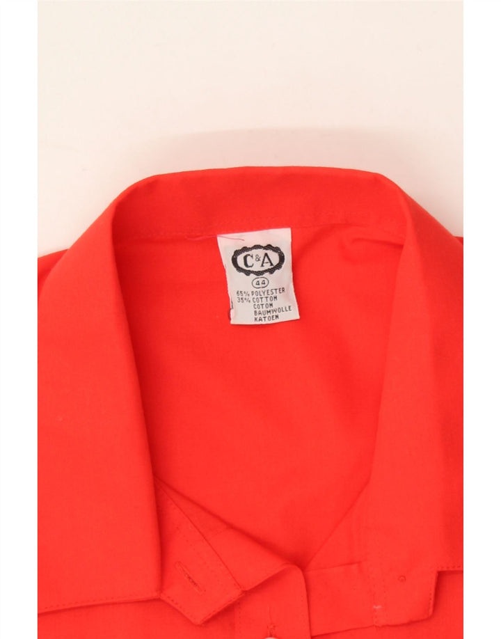 C&A Womens Short Sleeve Shirt EU 44 XL Red Polyester Vintage C&A and Second-Hand C&A from Messina Hembry 
