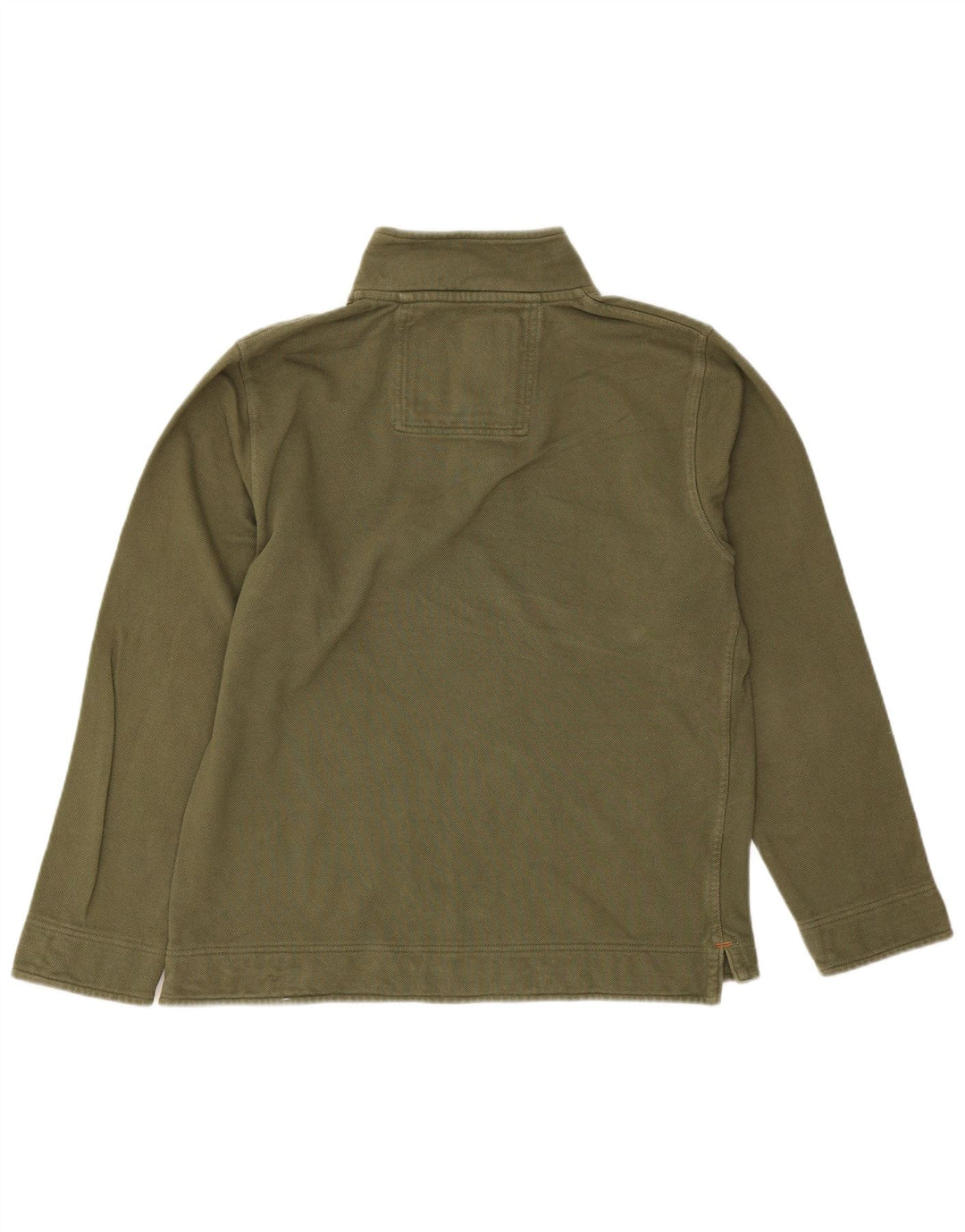 Crew Clothing Mens Zip Neck Sweatshirt Jumper Medium Khaki Cotton